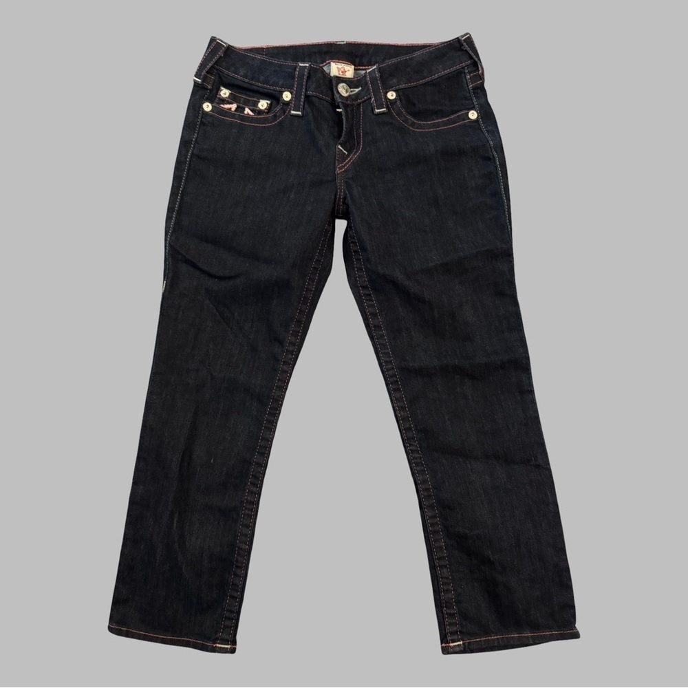 TRUE RELIGION Women’s Y2K Low Rise Cropped Straight Leg Jeans